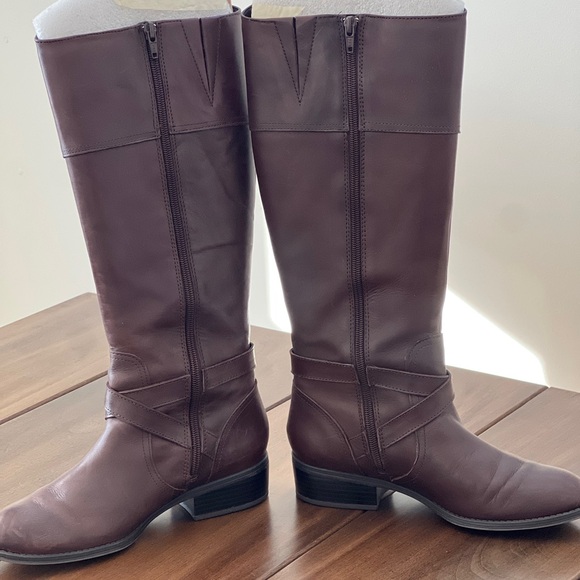 Lauren Ralph Lauren Brown Leather Riding Boots - Picture 2 of 6